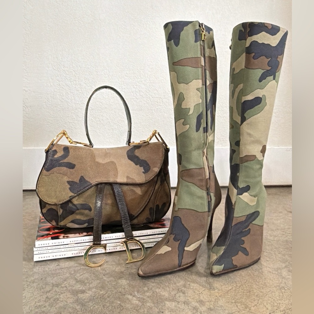 Vintage Christian Dior SS01 Camouflage Boots - Picture 5 of 5